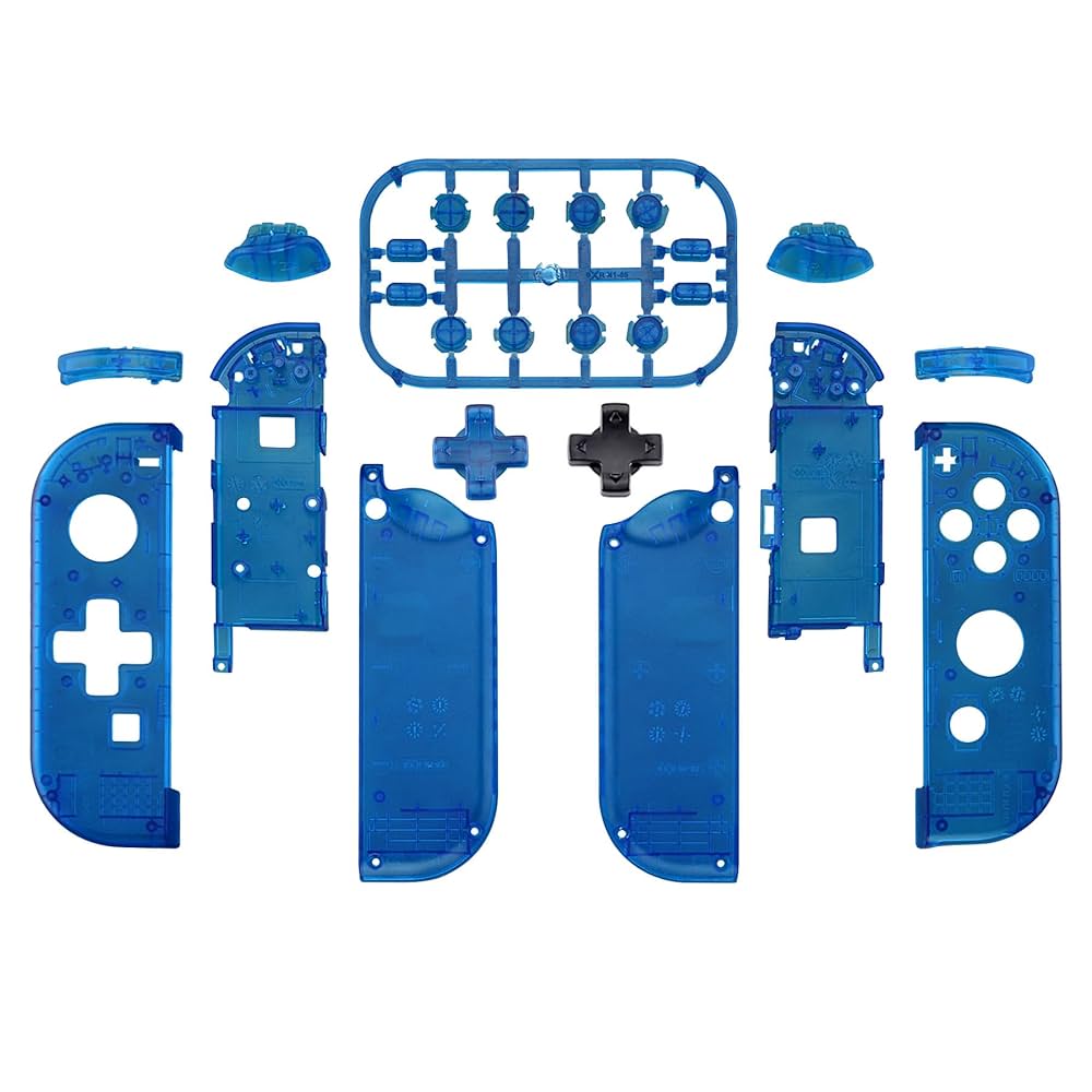 Amazon.com: eXtremeRate Transparent Clear Blue Joycon